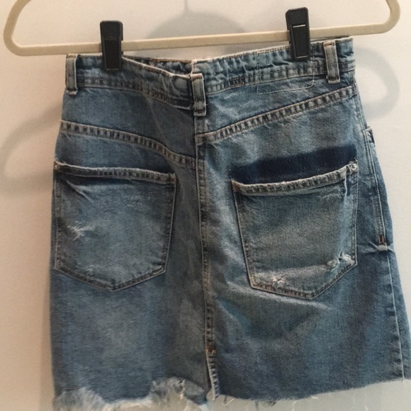 Zara Dresses & Skirts - Zara deconstructed denim skirt